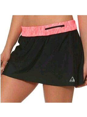 Gerry Women’s Size Large Swim Skirt Skort  Bottoms Sherbet Coral Orange Black